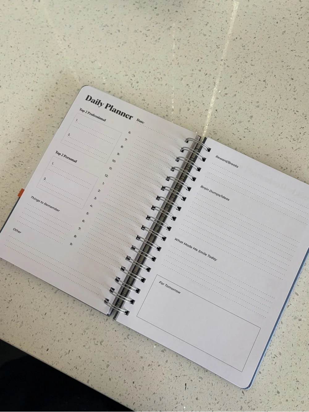 ADHD Planner - Blue Daily Focus & Productivity Notebook